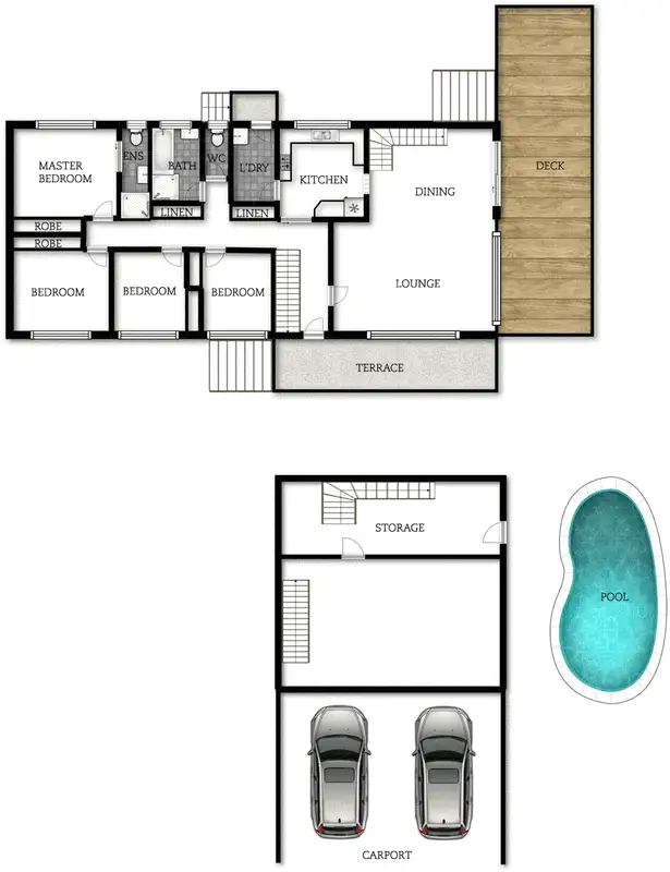 Floorplan of Homely house listing, 14 Coobina Place, Fisher ACT 2611