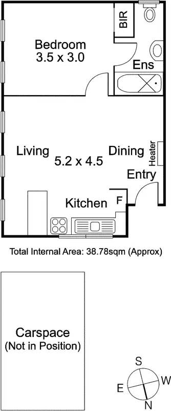 Floorplan of Homely apartment listing, 3/46 Adam Street, Richmond VIC 3121