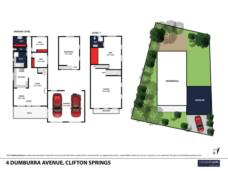 Floorplan of Homely house listing, 4 Dumburra Avenue, Clifton Springs VIC 3222