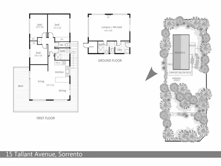 Floorplan of Homely house listing, 15 Tallant Avenue, Sorrento VIC 3943