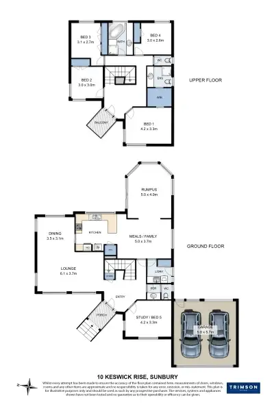 Floorplan of Homely house listing, 10 Keswick Rise, Sunbury VIC 3429