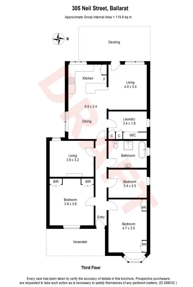 Floorplan of Homely house listing, 305 Neill Street, Ballarat VIC 3350