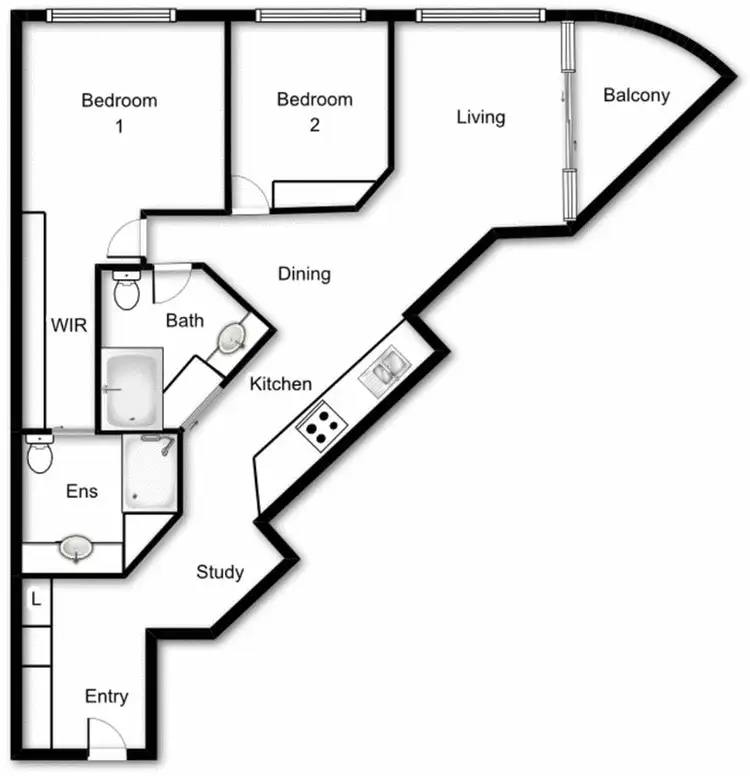 Floorplan of Homely unit listing, 14/55 Stuart Street, Griffith ACT 2603