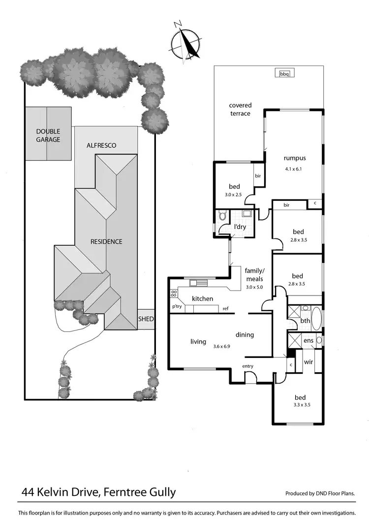Floorplan of Homely house listing, 44 Kelvin Drive, Ferntree Gully VIC 3156