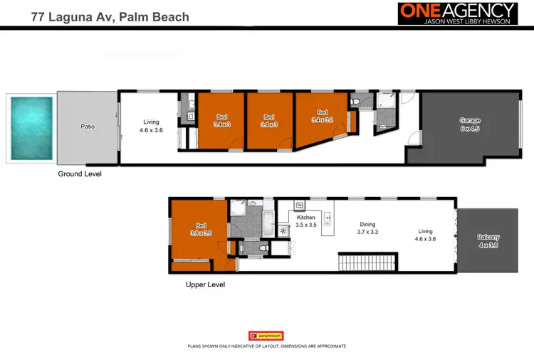 Floorplan of Homely semi-detached listing, 2/77 Laguna Avenue, Palm Beach QLD 4221