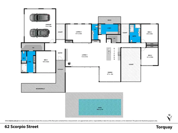 Floorplan of Homely rural property listing, 62 Scorpio Street, Torquay VIC 3228