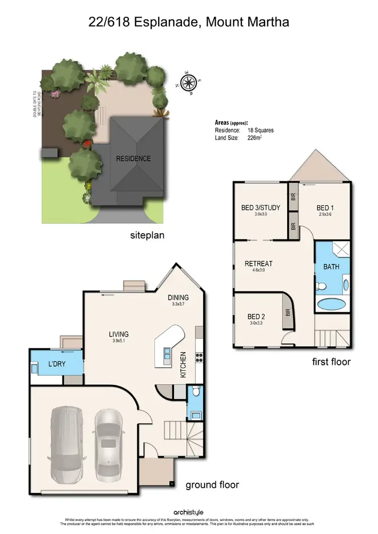Floorplan of Homely townhouse listing, 22/618 Esplanade, Mount Martha VIC 3934