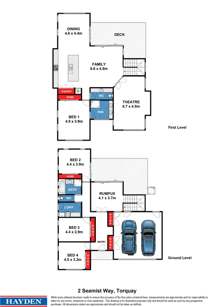 Floorplan of Homely house listing, 2 Seamist Way, Torquay VIC 3228