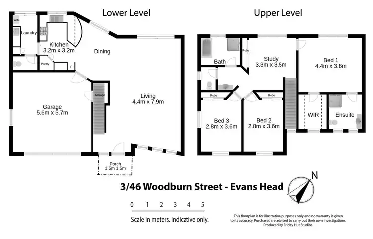 Floorplan of Homely townhouse listing, 3/46 Woodburn Street, Evans Head NSW 2473