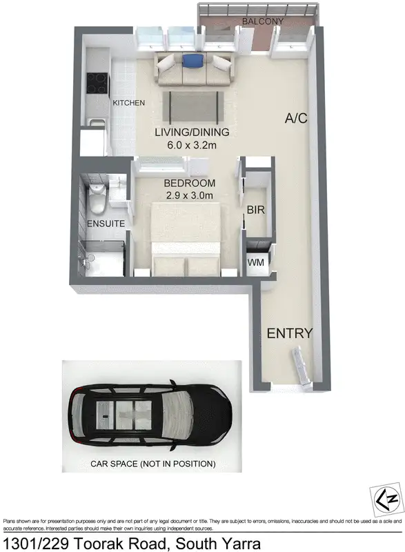Floorplan of Homely apartment listing, 1301/229 Toorak Road, South Yarra VIC 3141