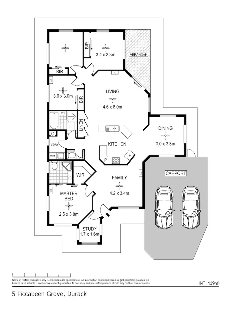 Floorplan of Homely house listing, 5 Piccabeen Grove, Durack NT 830