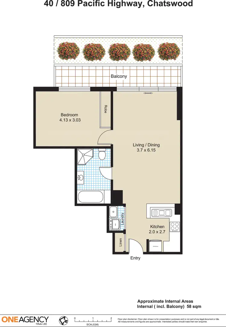 Floorplan of Homely apartment listing, 40/809 Pacific Highway, Chatswood NSW 2067