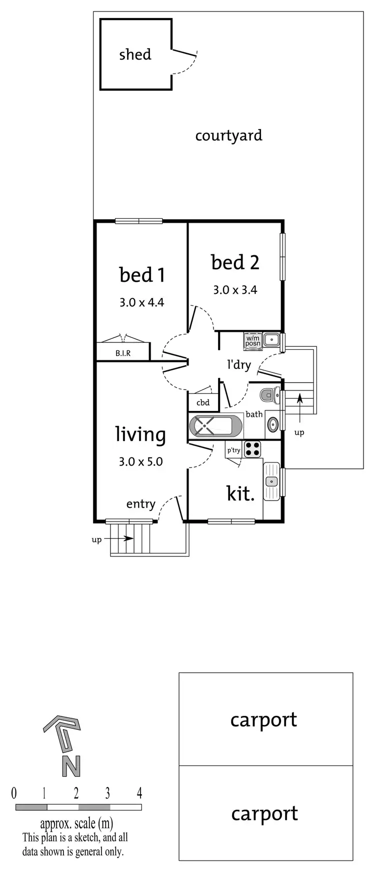 Floorplan of Homely unit listing, 1/6 Central Avenue, Mooroolbark VIC 3138