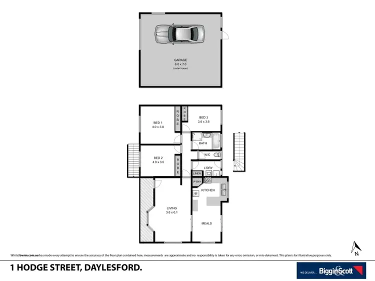 Floorplan of Homely house listing, 1 Hodge Street, Daylesford VIC 3460