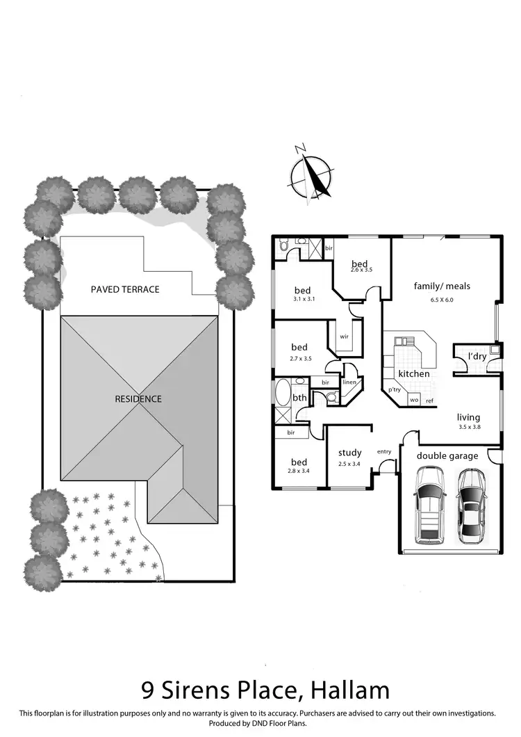 Floorplan of Homely house listing, 9 Sirens Place, Hallam VIC 3803