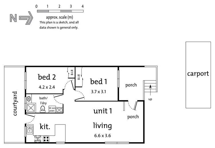 Floorplan of Homely unit listing, 1/2 Campbell Street, Heathmont VIC 3135