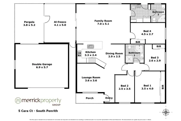 Floorplan of Homely house listing, 5 Cara Court, South Penrith NSW 2750