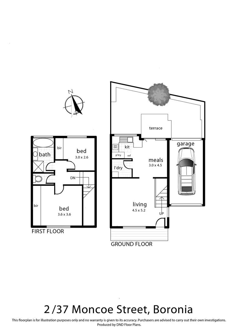 Floorplan of Homely unit listing, 2/37 Moncoe Street, Boronia VIC 3155