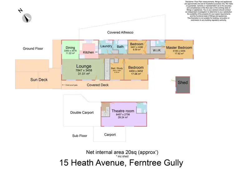 Floorplan of Homely house listing, 15 Heath Avenue, Ferntree Gully VIC 3156