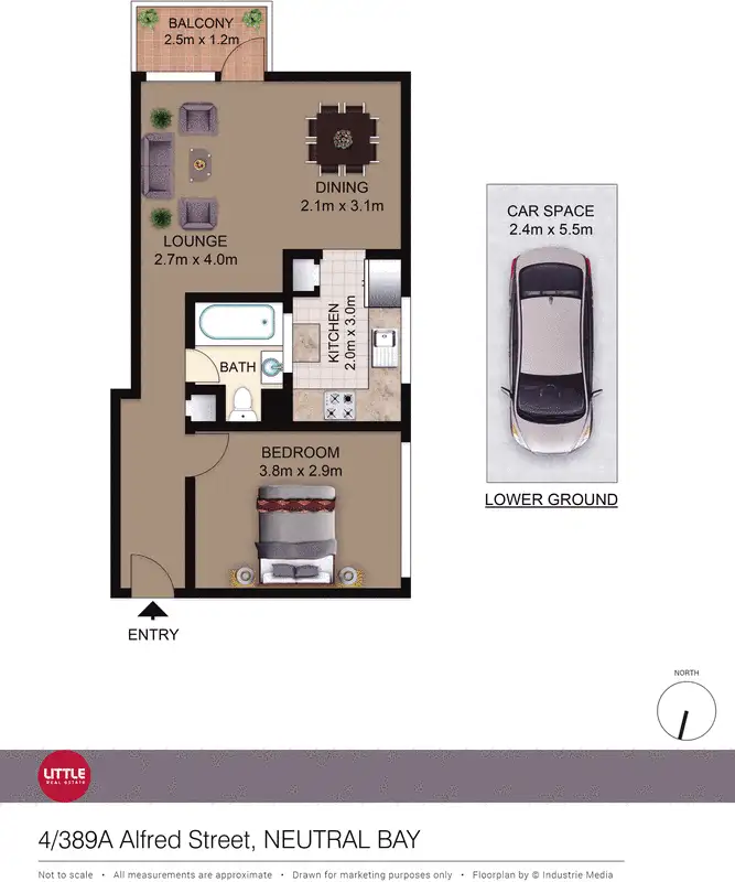 Floorplan of Homely apartment listing, 4/389a Alfred Street North, Neutral Bay NSW 2089