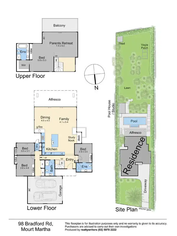 Floorplan of Homely house listing, 98 Bradford Road, Mount Martha VIC 3934