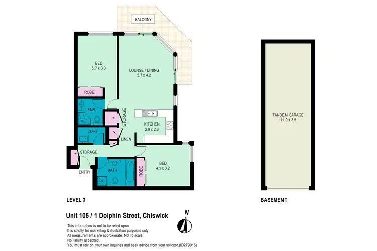Floorplan of Homely apartment listing, 105/1 Dolphin Close, Chiswick NSW 2046