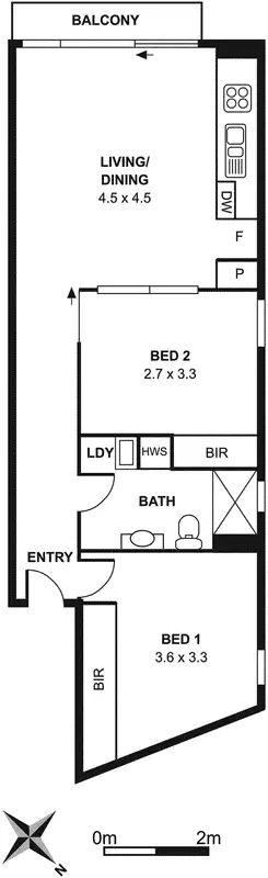 Floorplan of Homely apartment listing, 604/16 Liverpool Street, Melbourne VIC 3000