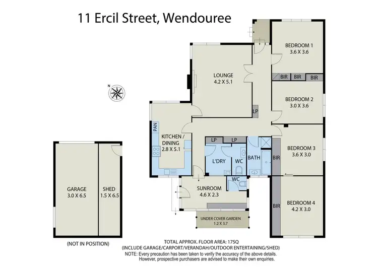 Floorplan of Homely house listing, 11 Ercil Street, Wendouree VIC 3355