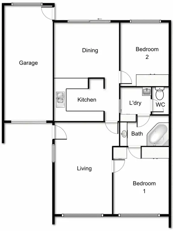 Floorplan of Homely townhouse listing, 49/21 Cossington Smith Crescent, Lyneham ACT 2602