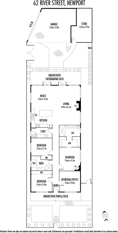Floorplan of Homely house listing, 62 River Street, Newport VIC 3015
