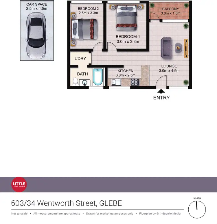 Floorplan of Homely apartment listing, 603/34 Wentworth Street, Glebe NSW 2037