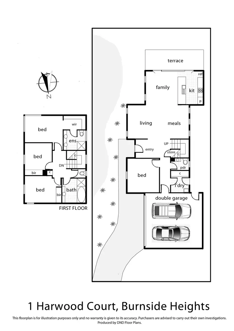 Floorplan of Homely house listing, 1 Harwood Court, Burnside Heights VIC 3023
