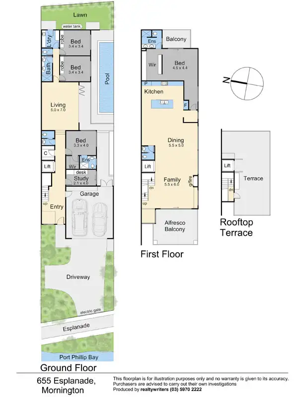 Floorplan of Homely house listing, 655 Esplanade, Mornington VIC 3931
