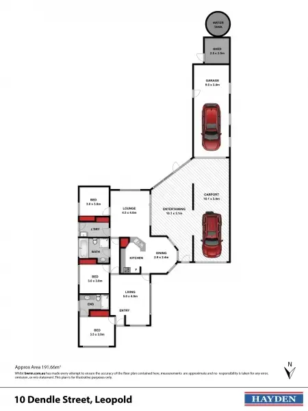 Floorplan of Homely house listing, 10 Dendle Street, Leopold VIC 3224