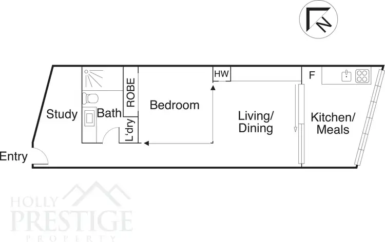Floorplan of Homely apartment listing, 403/565 Flinders Street, Melbourne VIC 3000