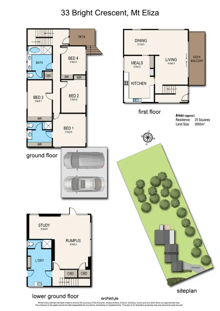 Floorplan of Homely house listing, 33 Bright Crescent, Mount Eliza VIC 3930