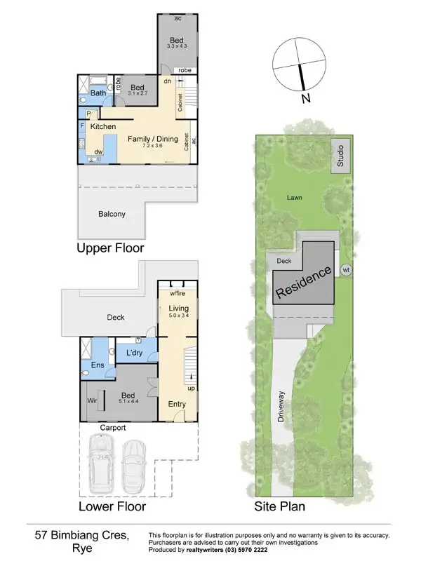 Floorplan of Homely house listing, 57 Bimbiang Crescent, Rye VIC 3941
