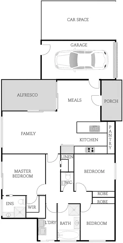 Floorplan of Homely townhouse listing, 24B Bangalay Crescent, Rivett ACT 2611