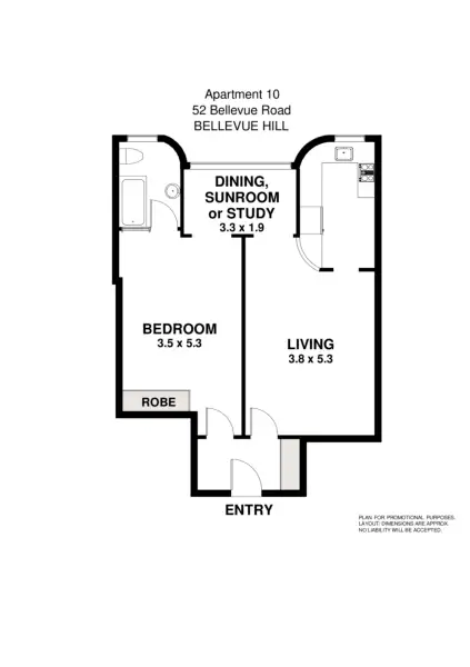 Floorplan of Homely apartment listing, 10/52 Bellevue Road, Bellevue Hill NSW 2023