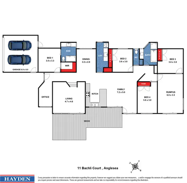 Floorplan of Homely house listing, 11 Bachli Court, Anglesea VIC 3230