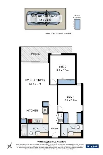 Floorplan of Homely apartment listing, 10/48 Eucalyptus Drive, Maidstone VIC 3012