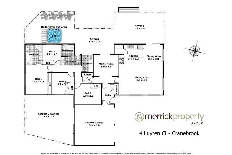 Floorplan of Homely house listing, 4 Luyten Close, Cranebrook NSW 2749