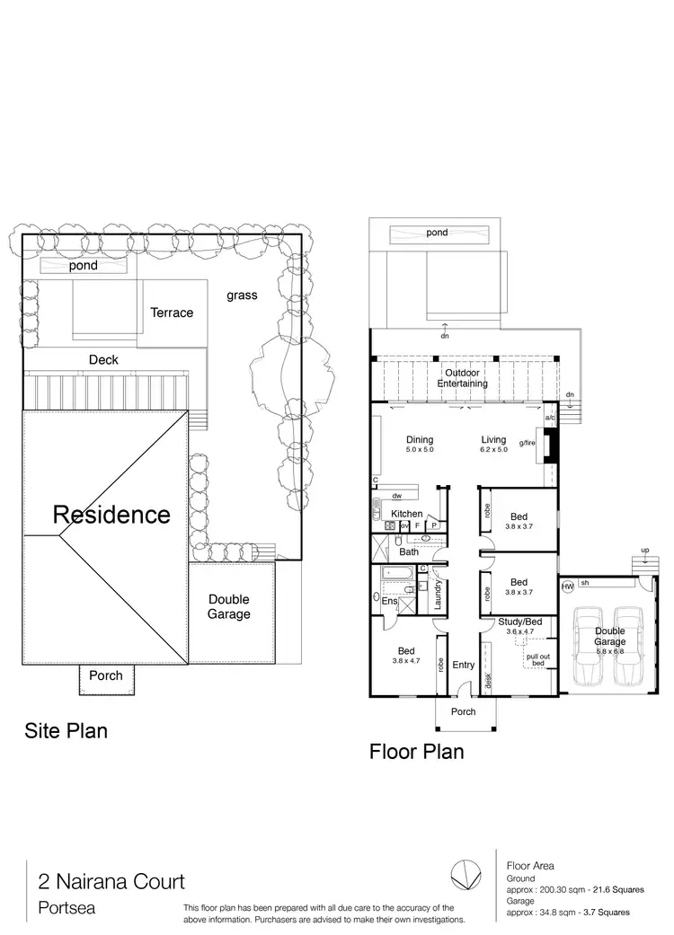 Floorplan of Homely house listing, 2 Nairana Court, Portsea VIC 3944