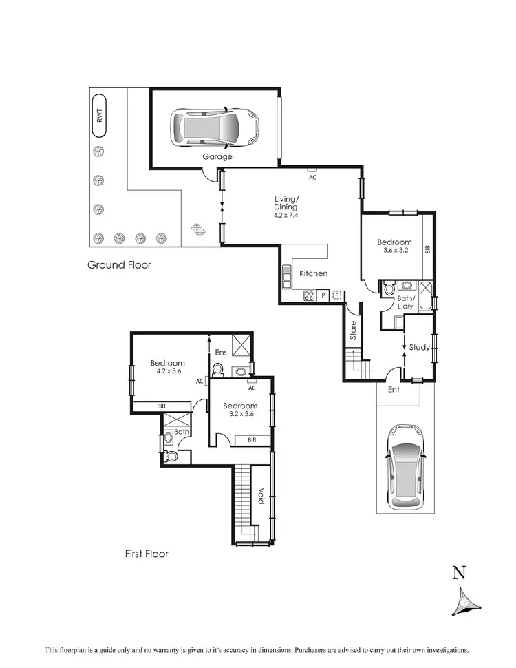 Floorplan of Homely townhouse listing, 2/14 Jack Road, Cheltenham VIC 3192
