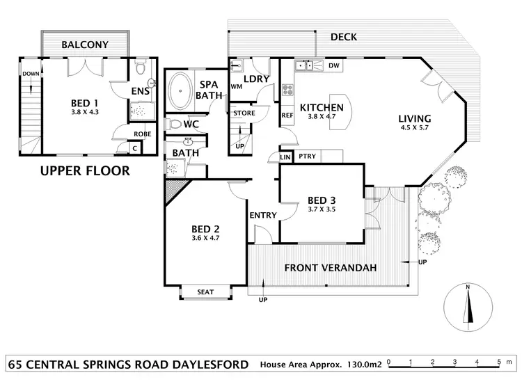 Floorplan of Homely house listing, 65 Central Springs Road, Daylesford VIC 3460