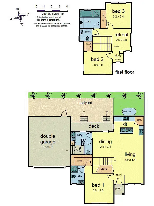 Floorplan of Homely townhouse listing, 2/57 Parker Street, Templestowe Lower VIC 3107