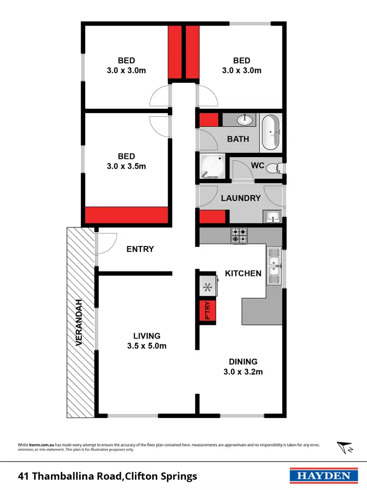 Floorplan of Homely house listing, 41 Thamballina Road, Clifton Springs VIC 3222