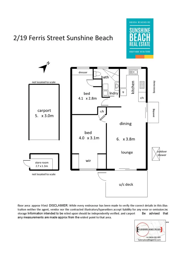 Floorplan of Homely unit listing, UNIT 2/19 Ferris Street, Sunshine Beach QLD 4567
