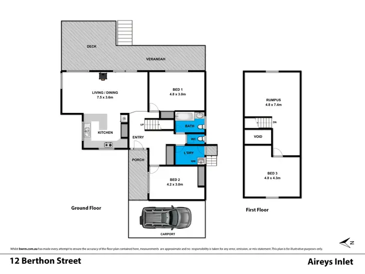 Floorplan of Homely house listing, 12 Berthon Street, Aireys Inlet VIC 3231
