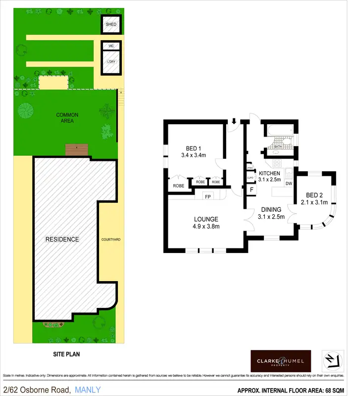 Floorplan of Homely apartment listing, 2/62 Osborne Road, Manly NSW 2095